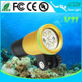 IP68 cree xml t6 llevado linterna de buceo llevó antorcha de buceo led